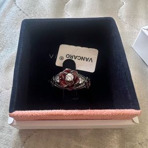 Vancaro Nature Unique Red Rose Engagement Ring Women